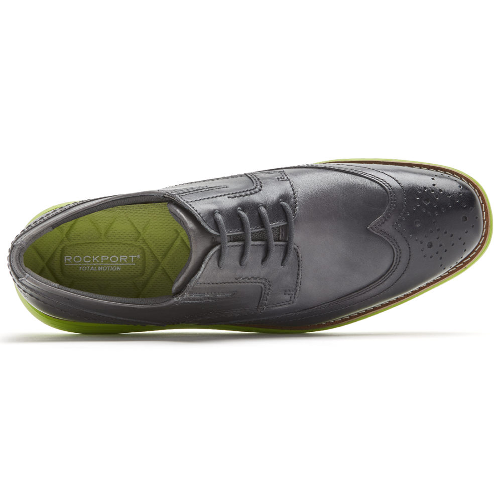 Rockport Mens Total Motion Sport Wingtip - Dress Shoes Grey - JIS548307